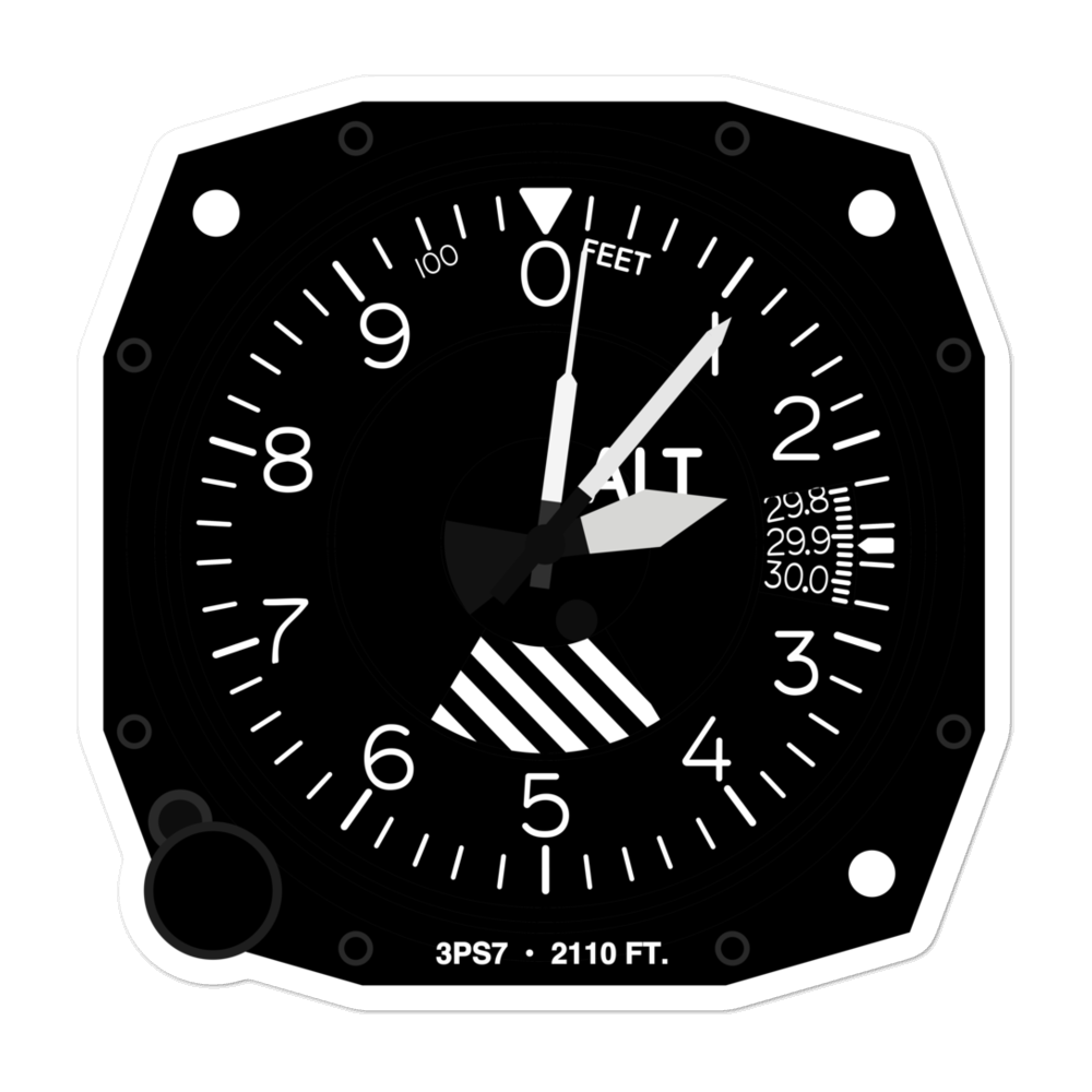 Coxton Lake Heliport (3PS7) Altimeter Stickers 