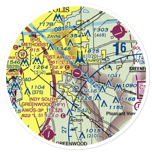 Post-Air Airport (7L8) VFR Sectional Sticker (20 mile)