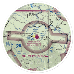 Mountain View Wilcox Memorial Field (7M2) VFR Sectional Sticker (30 mile)