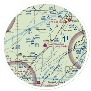 Rector Airport (7M8) VFR Sectional Sticker (30 mile)