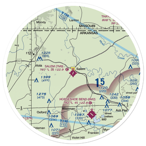 Salem Airport (7M9) VFR Sectional Sticker (30 mile)