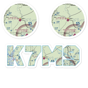 Salem Airport (7M9) VFR Sectional Sticker Pack