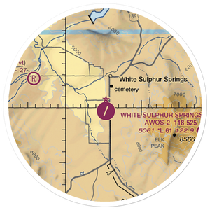 White Sulphur Springs Airport (7S6) VFR Sectional Sticker (20 mile)