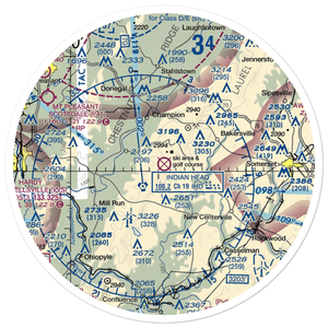 Seven Springs Airport (7SP) VFR Sectional Sticker (30 mile)