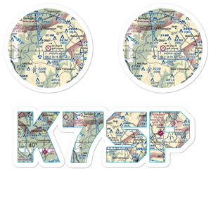 Seven Springs Airport (7SP) VFR Sectional Sticker Pack