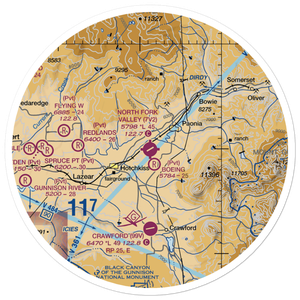 North Fork Valley Airport (7V2) VFR Sectional Sticker (30 mile)