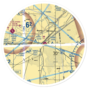 Brush Municipal Airport (7V5) VFR Sectional Sticker (30 mile)