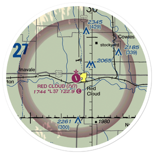 Red Cloud Municipal Airport (7V7) VFR Sectional Sticker (20 mile)