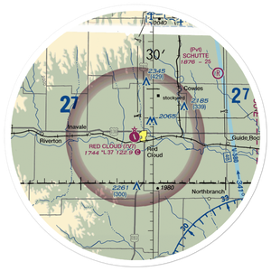 Red Cloud Municipal Airport (7V7) VFR Sectional Sticker (30 mile)