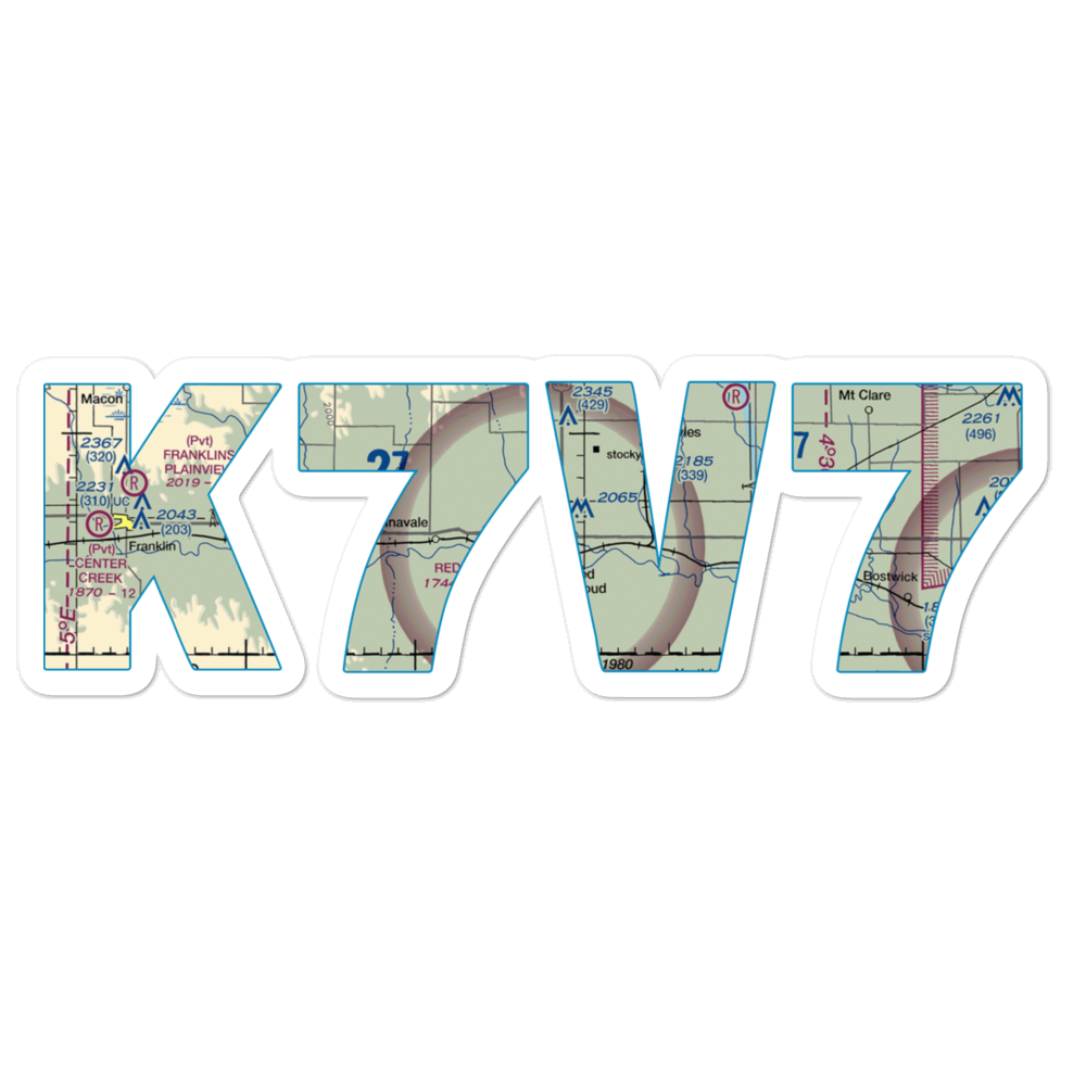 Red Cloud Municipal Airport (7V7) VFR Sectional Sticker 