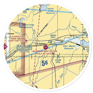 City of Las Animas Bent County Airport (7V9) VFR Sectional Sticker (30 mile)