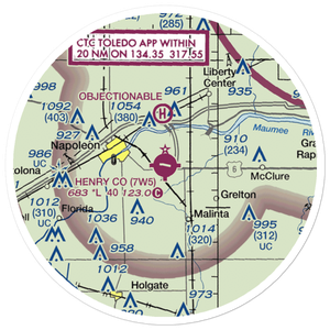 Henry County Airport (7W5) VFR Sectional Sticker (20 mile)