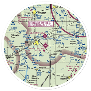 Henry County Airport (7W5) VFR Sectional Sticker (30 mile)