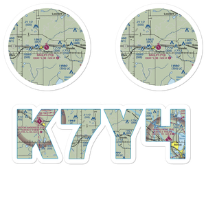 Bagley Municipal Airport (7Y4) VFR Sectional Sticker Pack