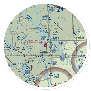 Clare County Airport (80D) VFR Sectional Sticker (30 mile)