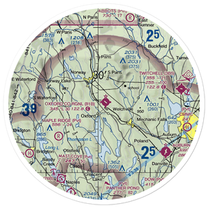 Oxford County Regional Airport (81B) VFR Sectional Sticker (30 mile)