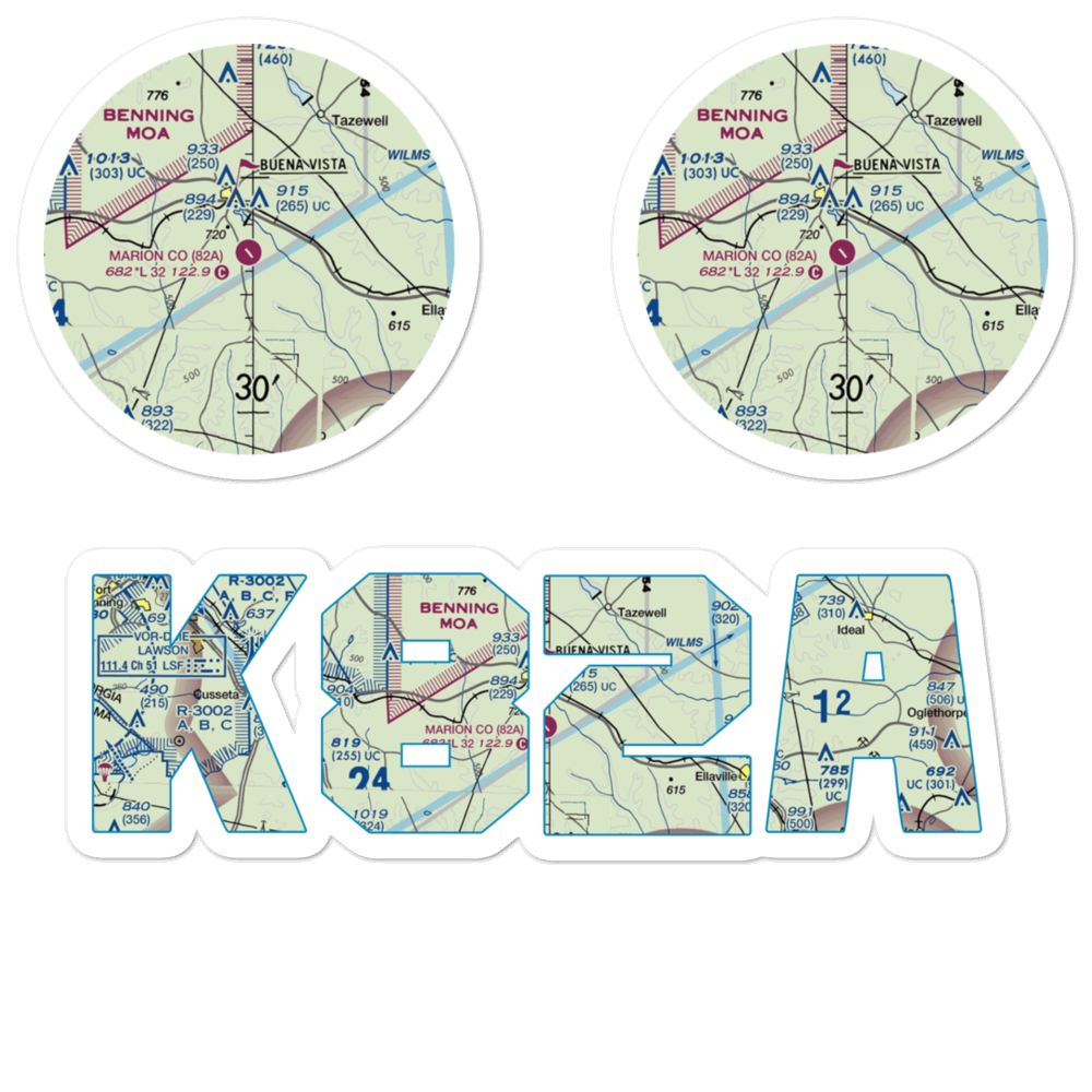 Marion County Airport (82A) VFR Sectional Sticker Pack 