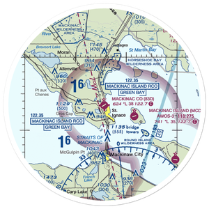 Mackinac County Airport (83D) VFR Sectional Sticker (30 mile)