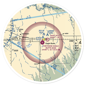 Cheyenne Eagle Butte Airport (84D) VFR Sectional Sticker (30 mile)