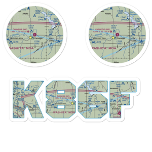 Carnegie Municipal Airport (86F) VFR Sectional Sticker Pack