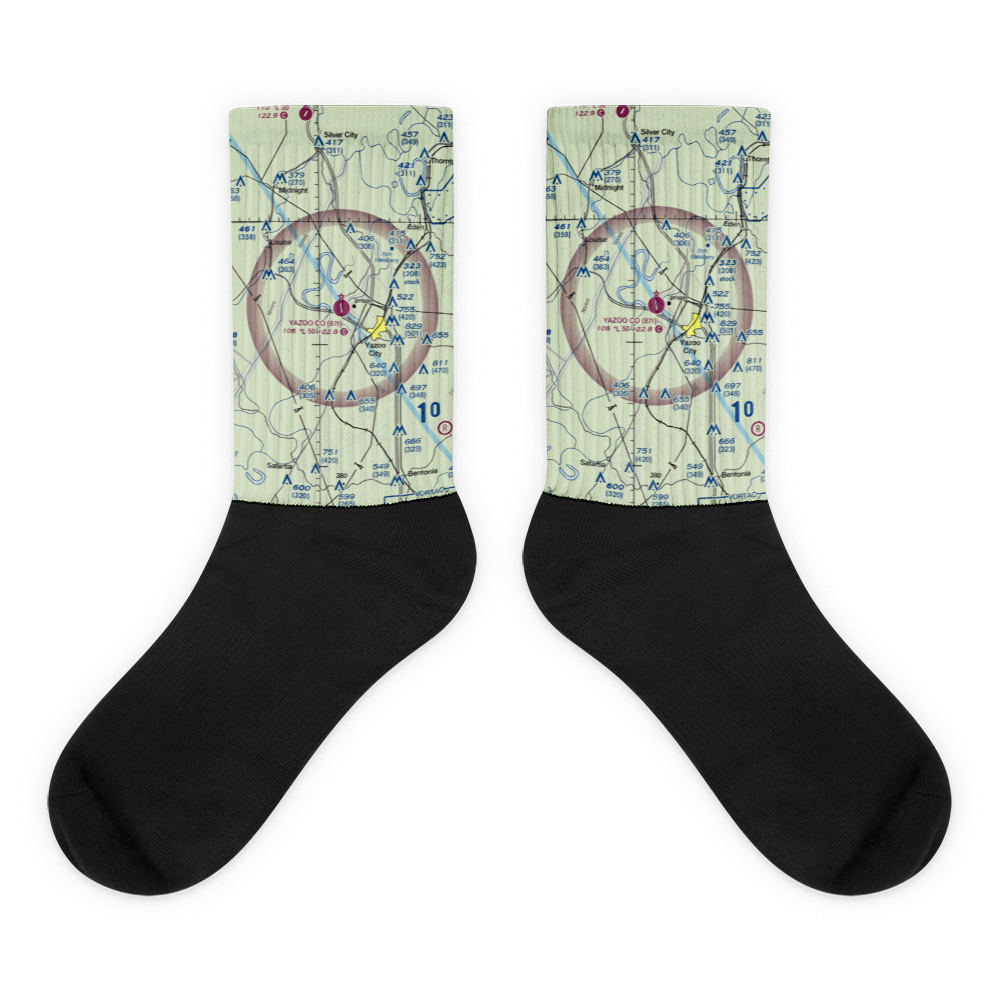 Yazoo County Airport (87I) VFR Sectional Socks 
