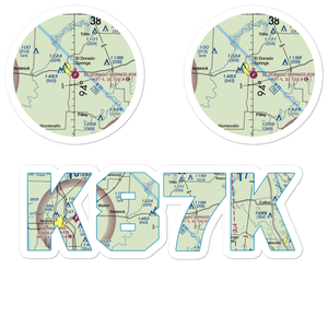 El Dorado Springs Memorial Airport (87K) VFR Sectional Sticker Pack