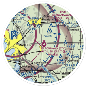 Blackhawk Airfield (87Y) VFR Sectional Sticker (20 mile)