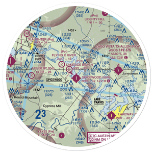 Spicewood Airport (88R) VFR Sectional Sticker (30 mile)
