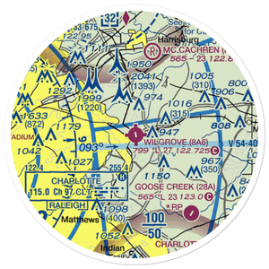 Wilgrove Air Park (8A6) VFR Sectional Sticker (20 mile)