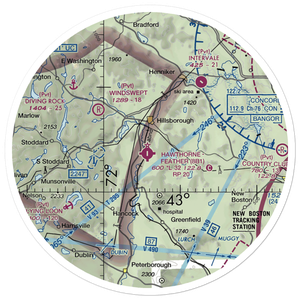 Hawthorne Feather Airpark (8B1) VFR Sectional Sticker (30 mile)