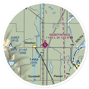 Sisseton Municipal Airport (8D3) VFR Sectional Sticker (20 mile)