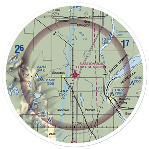 Sisseton Municipal Airport (8D3) VFR Sectional Sticker (30 mile)