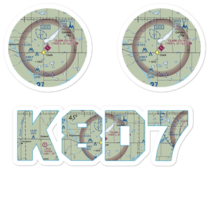 Clark County Airport (8D7) VFR Sectional Sticker Pack