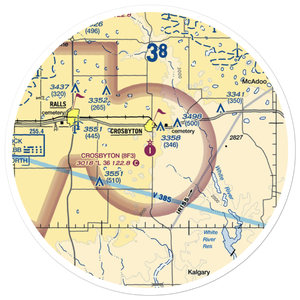 Crosbyton Municipal Airport (8F3) VFR Sectional Sticker (30 mile)