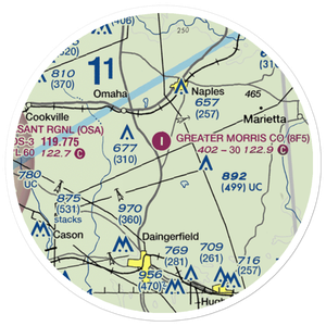 Greater Morris County Airport (8F5) VFR Sectional Sticker (20 mile)