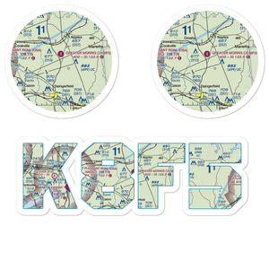 Greater Morris County Airport (8F5) VFR Sectional Sticker Pack