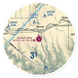 Murdo Municipal Airport (8F6) VFR Sectional Sticker (20 mile)