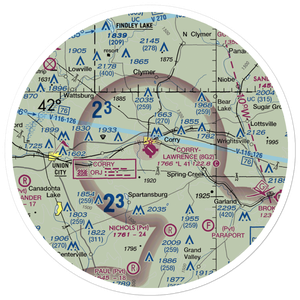 Corry Lawrence Airport (8G2) VFR Sectional Sticker (30 mile)