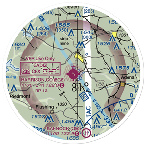 Harrison County Airport (8G6) VFR Sectional Sticker (20 mile)