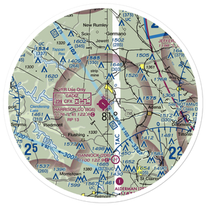 Harrison County Airport (8G6) VFR Sectional Sticker (30 mile)