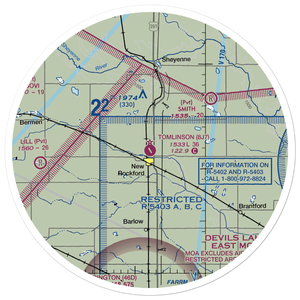 Tomlinson Field (8J7) VFR Sectional Sticker (30 mile)