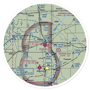 Harper Municipal Airport (8K2) VFR Sectional Sticker (30 mile)