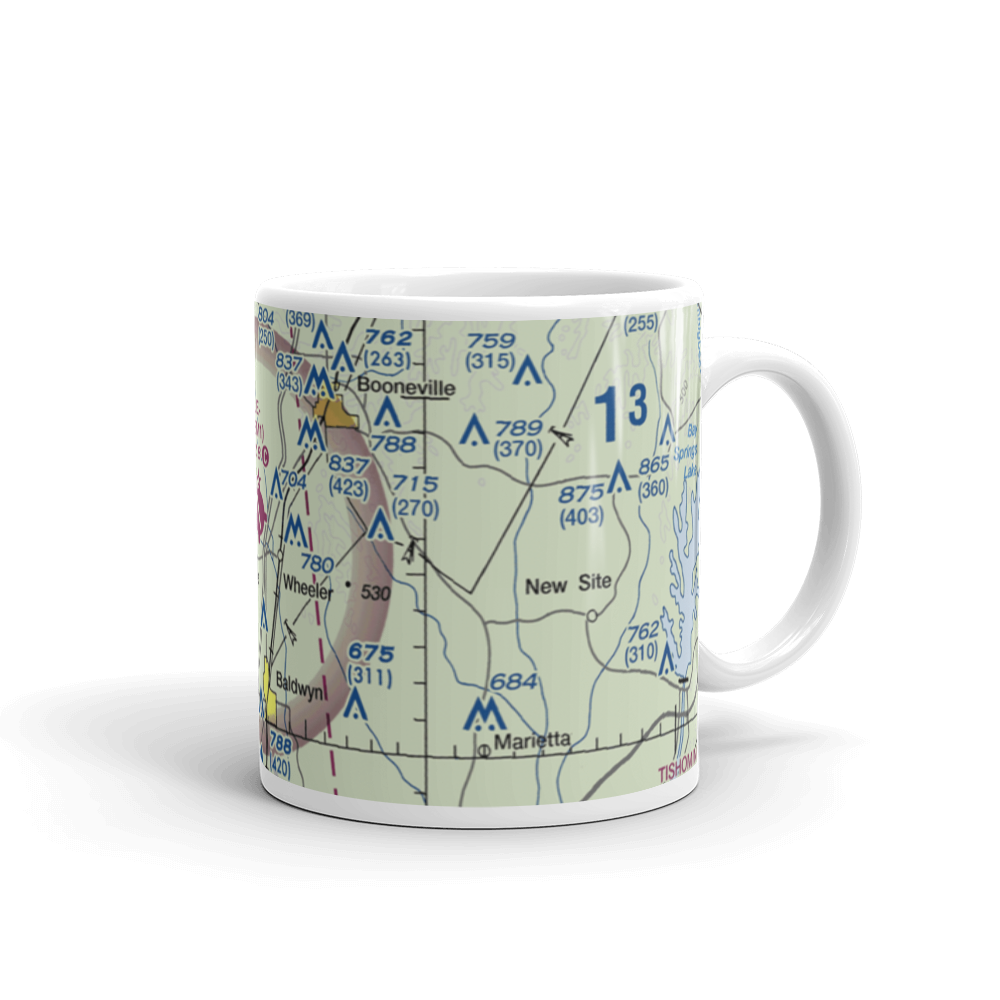 Booneville Baldwyn Airport (8M1) VFR Sectional  Mug 