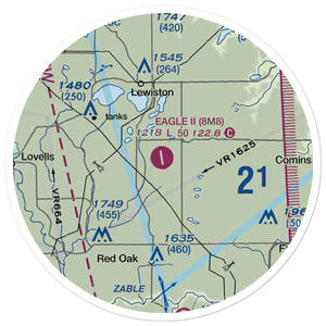 Garland Airport (8M8) VFR Sectional Sticker (20 mile)