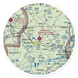 Providence Webster County Airport (8M9) VFR Sectional Sticker (30 mile)