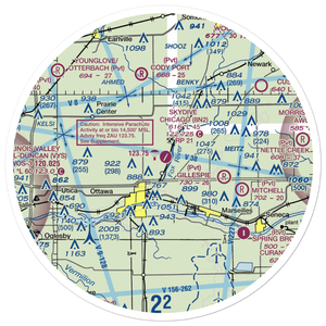 Skydive Chicago Airport (8N2) VFR Sectional Sticker (30 mile)