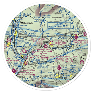 Danville Airport (8N8) VFR Sectional Sticker (30 mile)