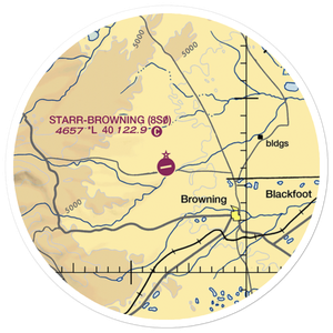 Starr Browning Airstrip (8S0) VFR Sectional Sticker (20 mile)