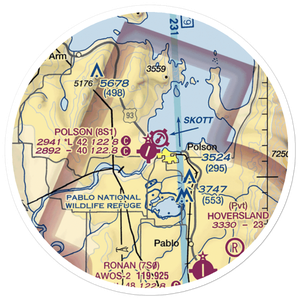 Polson Airport (8S1) VFR Sectional Sticker (20 mile)
