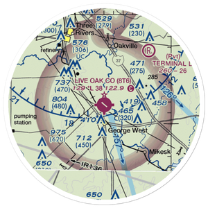 Live Oak County Airport (8T6) VFR Sectional Sticker (20 mile)